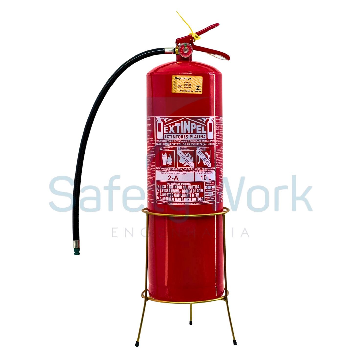 Kit Extintor de Incêndio Água Pressurizada AP – 10L + Suporte