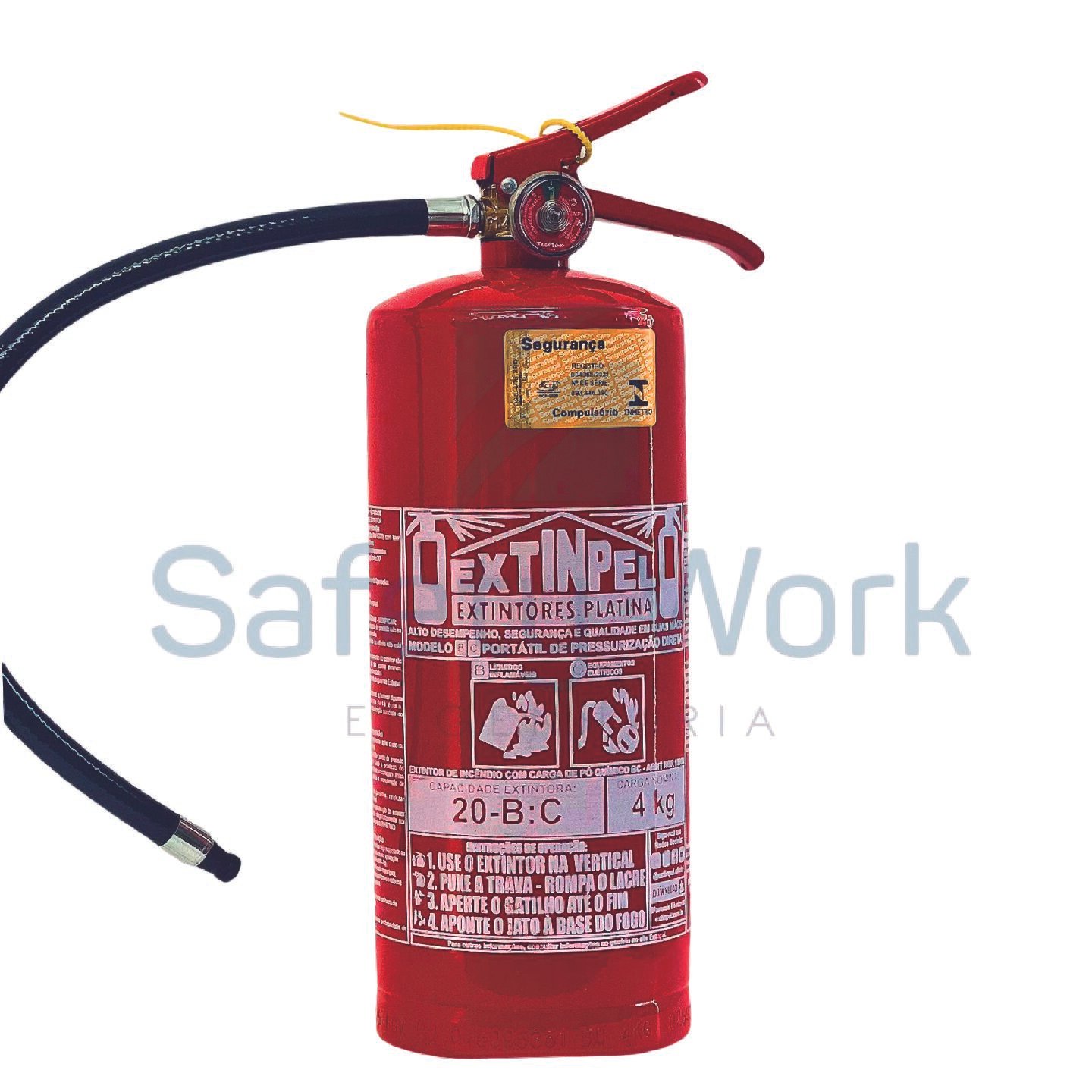 Extintor de Incêndio Pó Químico Seco BC (PQS) – 4kg