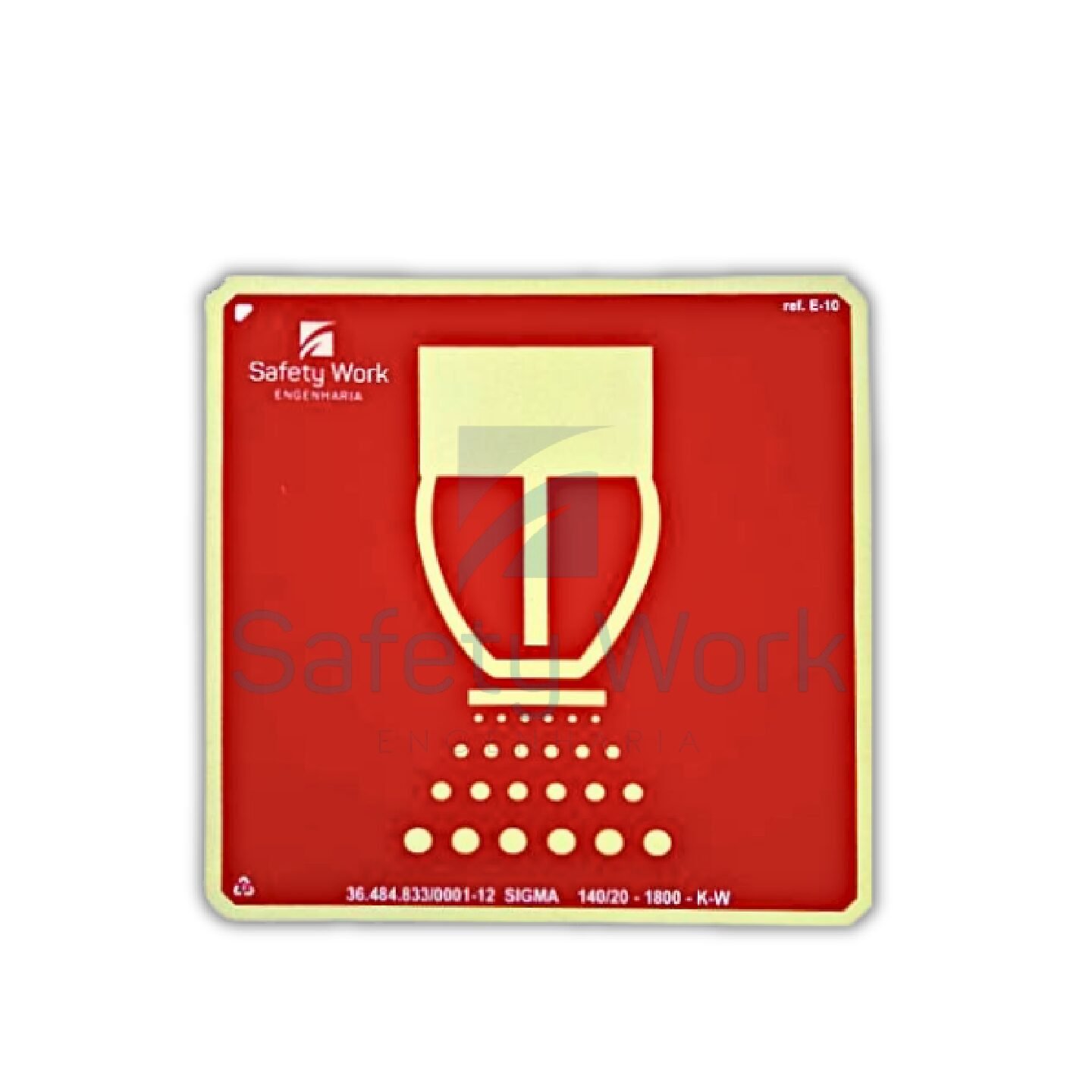 Placa de Sinalização Ref. E10 Sprinklers