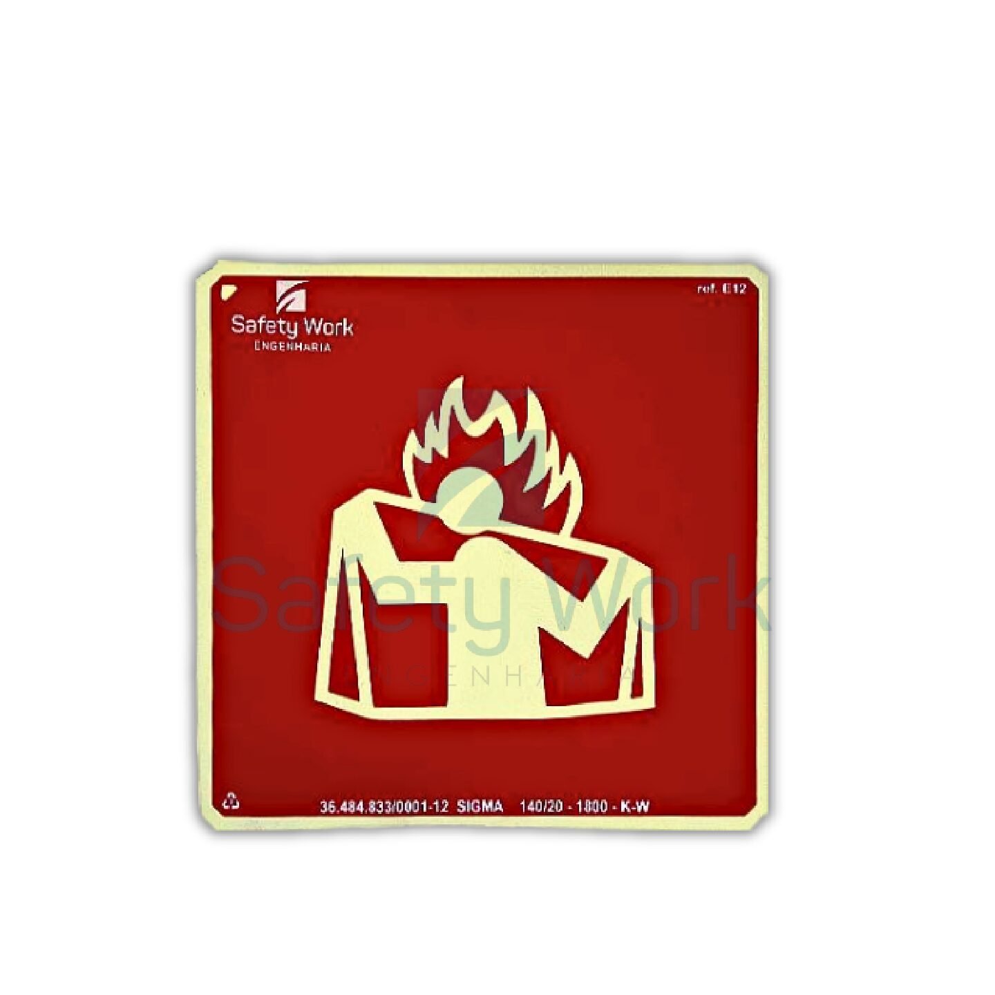 Placa de Sinalização Ref. E12 Manta Antichama