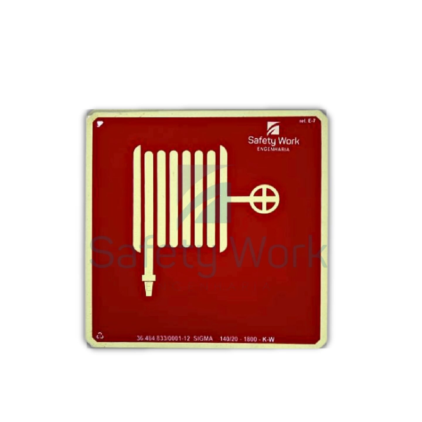 Placa de Sinalização Ref. E7 Abrigo de Mangueira