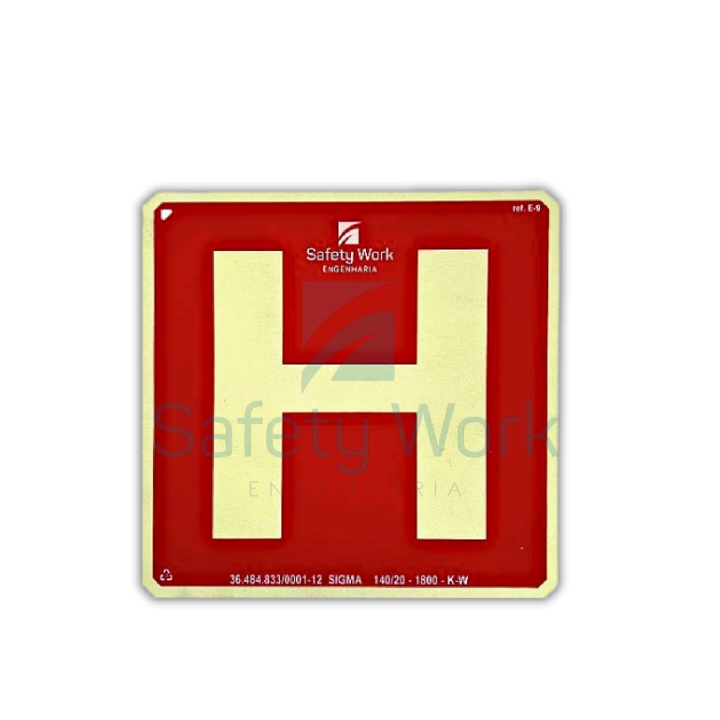 Placa de Sinalização Ref. E9 Hidrante