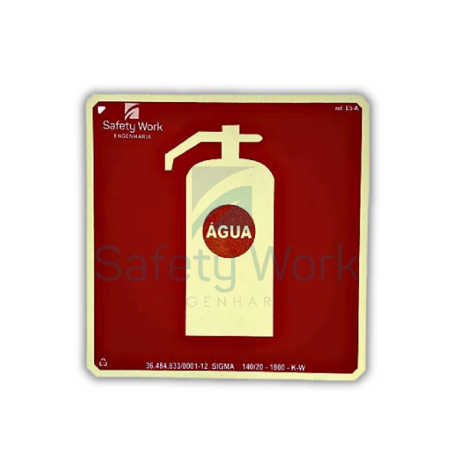 Placa de Sinalização Ref. E5-A Extintor Classe A