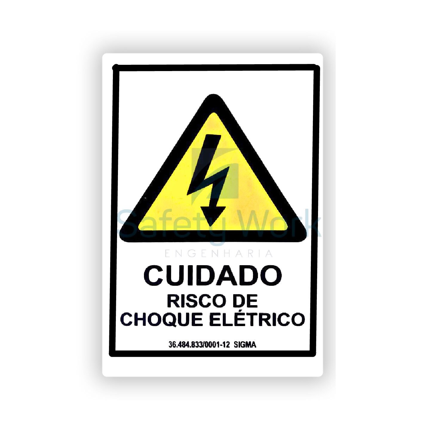 Placa de Sinalização Ref. A5 Risco de Choque Elétrico
