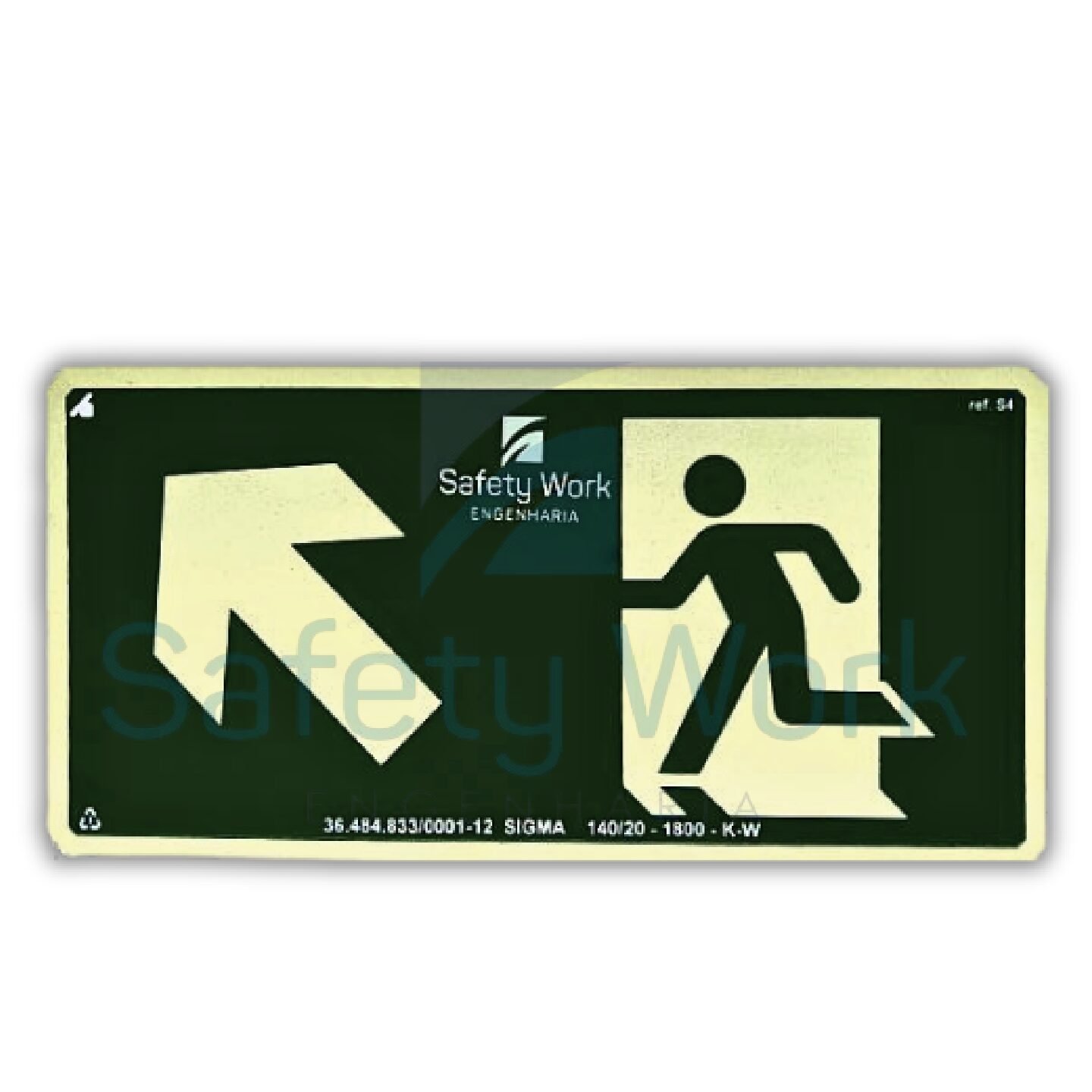 Placa de Sinalização Ref. S5 Saída Acima à Esquerda